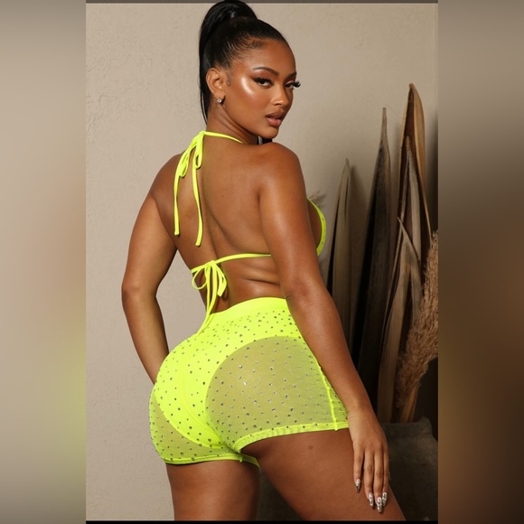 Nwot Icy Girl Rhinestone bikini shorts size 2X - Picture 2 of 7